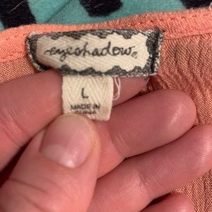 Coral long sleeve blouse